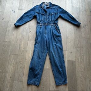 Vintage Petite Network Denim Jumpsuit 100% cotton
